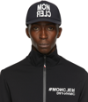 Moncler Logo-print Canvas And Mesh Baseball Cap In 999 Black