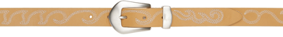 Isabel Marant Tan Embroidered Belt In 23nl Natural