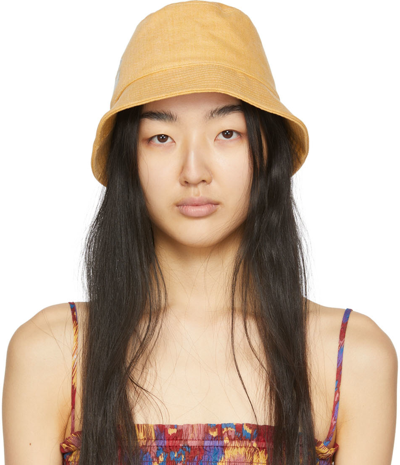 Isabel Marant Yellow Denim Haley Bucket Hat