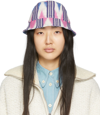 Isabel Marant Haley Stripe Printed Canvas Bucket Hat In 23ec Ecru