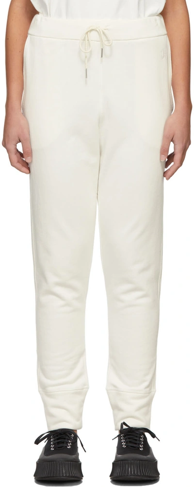Jil Sander Tapered-leg Cotton-jersey Track Pants In 102 Natural