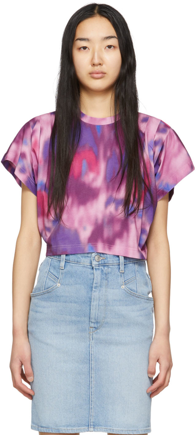 Isabel Marant Étoile Multicolor Zilia T-shirt In 86lc Lilac