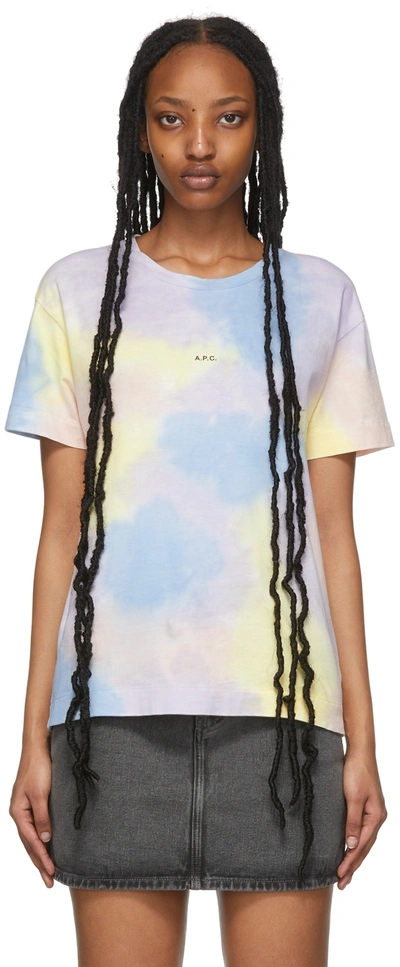 Apc Janice Tie Dye Cotton T-shirt In Multicolour