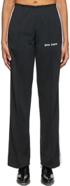Palm Angels Striped Jersey Wide-leg Track Pants In Black