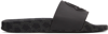 Moncler Jeanne Logo Rubber Pool Sandals In Black
