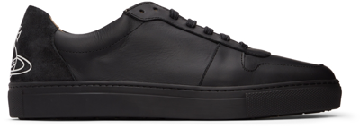 Vivienne Westwood Logo-print Calf Leather Sneakers In Black