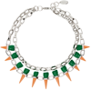 DOUBLET SILVER CARROT STUDS NECKLACE