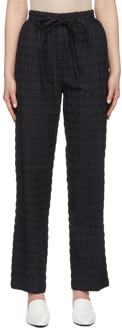 Le17septembre Navy Ripple Lounge Trousers