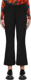Shop Proenza Schouler Black  White Label Crepe Flare Trousers In 001 Black