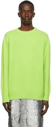The Elder Statesman Simple Unisex Cashmere Sweater In Green