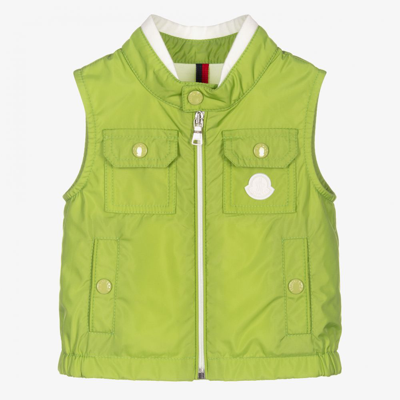 Moncler Babies' Tazer Logo-patch Vest In 绿色