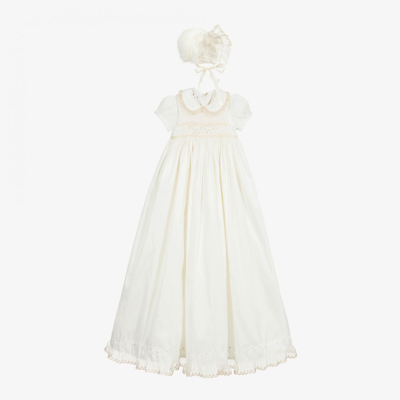 Beatrice & George Babies' 3 Piece Ivory Ceremony Gown