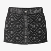 MONCLER BLACK DOWN QUILTED LOGO SKIRT