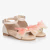 CHARABIA GIRLS PINK LEATHER SANDALS