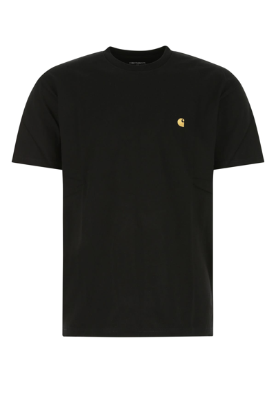CARHARTT CARHARTT WIP BLACK COTTON S/S CHASE T-SHIRT