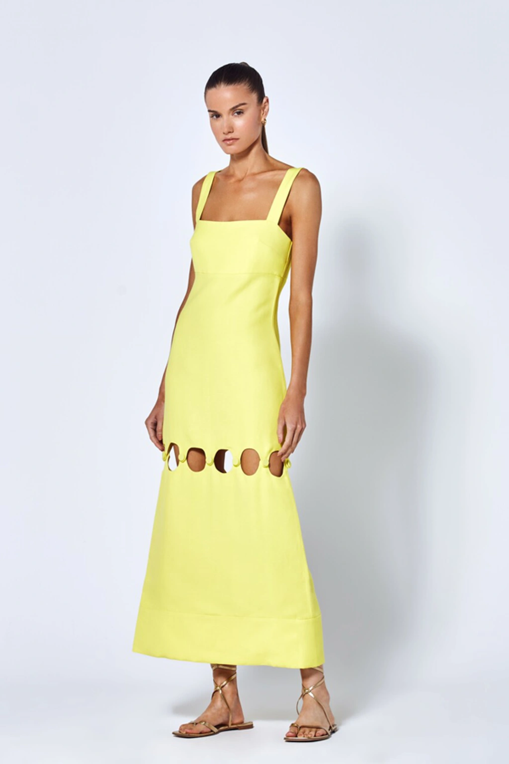 Alexis Women's Costal Cutout Midi Dress In Yellow | ModeSens