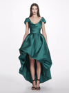 MARCHESA SATIN HIGH-LOW GOWN