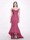 MARCHESA STRAPLESS HIGH-LOW GOWN
