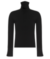Balenciaga Logo Patch Ribbed Turtleneck Sweater