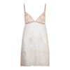 FLEUR OF ENGLAND LILLIAN DUSKY PINK EMBROIDERED TULLE CHEMISE