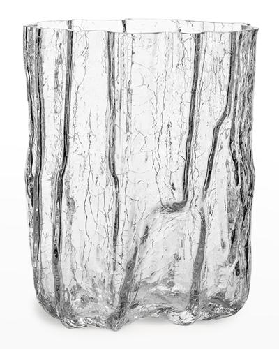 Kosta Boda Crackle Clear Tall Crystal Vase