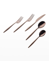 Godinger Milano Matte Copper 20-piece Flatware Set - 18/10