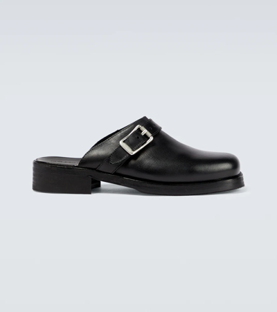 Our Legacy Ssense Exclusive Black Cow Hair Camion Mule Loafers
