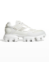 Prada Men's Cloudbust Thunder Lug-sole Trainer Sneakers In Talco