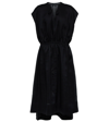 Joseph Delcie Tie-detailed Ramie Midi Dress In Black