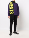 Vetements Logo-print Fringed Scarf In Black