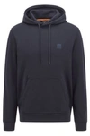 Hugo Boss Sweatshirt With Cotton Cotton French Terry With Patch With Boss Walk Mens Logo In Dark Blue