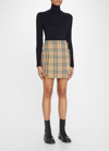 Burberry Vintage Check Wool Kilt In Multi