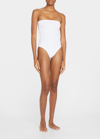 Jade Swim Highlight Bandeau One-piece Swimsuit In White