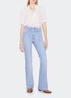 FRAME DOUBLE-BUTTON FLARE-LEG JEANS