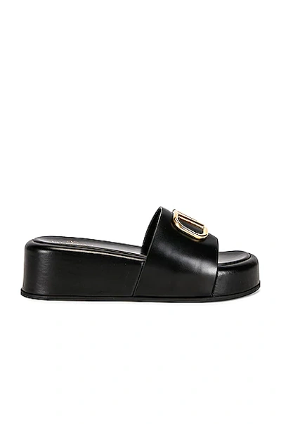 Valentino Garavani Vlogo Signature Platform Slides In Nero