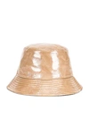 Stand Studio Vida Faux Leather Luminous Bucket Hat In Sand