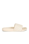 Apl Athletic Propulsion Labs Lusso Quilted Slide Sandal In Parchment