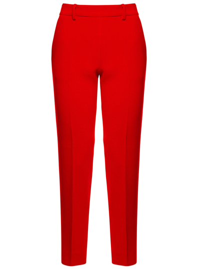 Alberto Biani Woman Red Triacetate Tailored Trousers