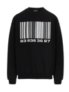 Vtmnts Bar-code Print Sweatshirt In Black