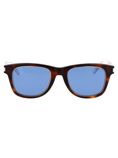 Saint Laurent Sl 51 Rim Sunglasses In Brown