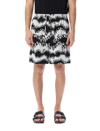 Valentino Men's Signature Wave-print Silk Shorts In Waves
