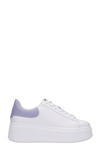 Ash Lace-up Chunky Leather Sneakers In White