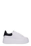 Ash Moby Sneakers In White Leather In White
