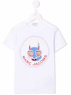 MARC JACOBS JACOBS GIRL WHITE COTTON T-SHIRT WITH MARC LOGO PRINT