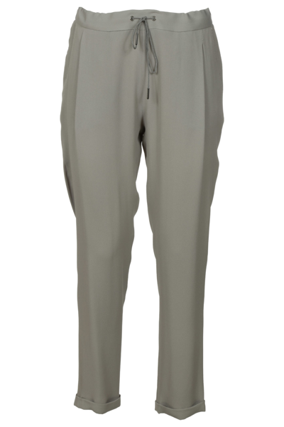Fabiana Filippi Drawstring Waist Plain Trousers In Ginseng