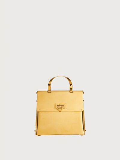 Ferragamo Trifolio Minibag In Gold