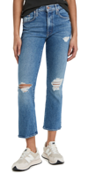 Mother Tomcat Stonewashed Cropped Jeans In Bloom And Doom