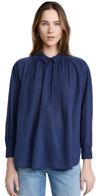 Nili Lotan Miles Pullover Blouse In Marine Blue