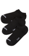 Stems Three Pack Training No Show Socks In Black X 3