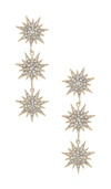Shashi Celestial Drop Earrings In Metallic Gold